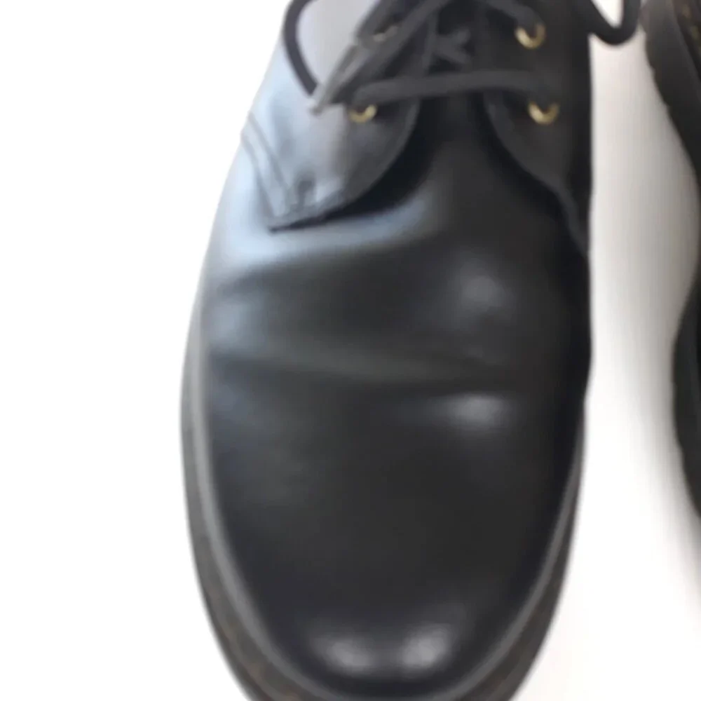 Dr. Martens Men's Zavala Lo Black Leather Lace-Up Oxfords 13M
